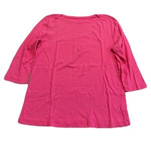 💜 NorthCrest Essential Tee Pink 3/4 Sleeve Top Size Large